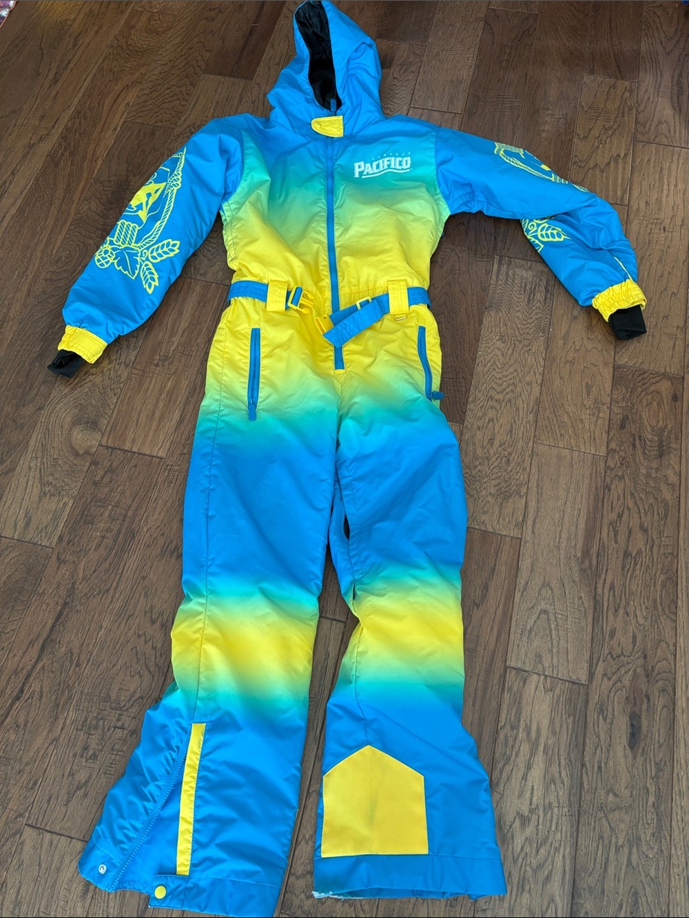 Pacifico Ombre Blue & Yellow One-Piece Snow Suit Unisex